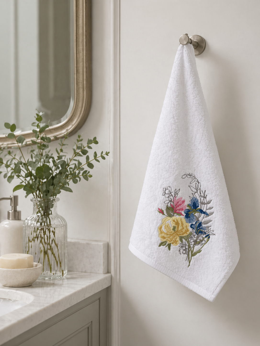 Рушник для рук CORINNE EMB 50*90 (White)
